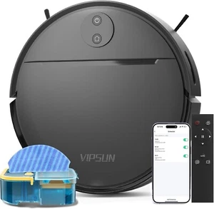 Robot sous vide et Mop Combo avec 4000Pa Aspiration APP/Voix/Contrôle à distance VIPSUN
