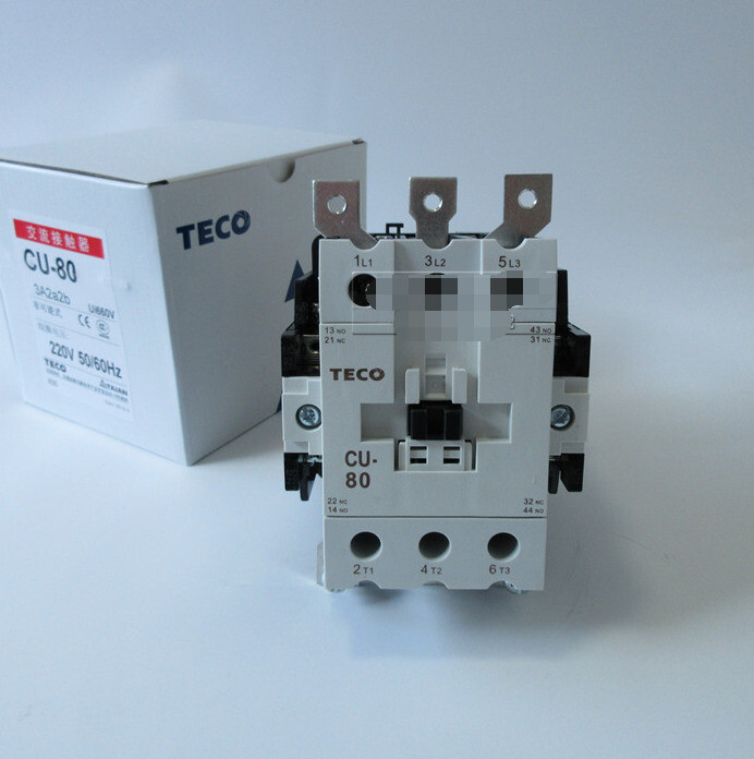 1PCS NEW TECO CU-80 CU80 AC CONTACTOR 3A2a2b 220V IN BOX BRAND