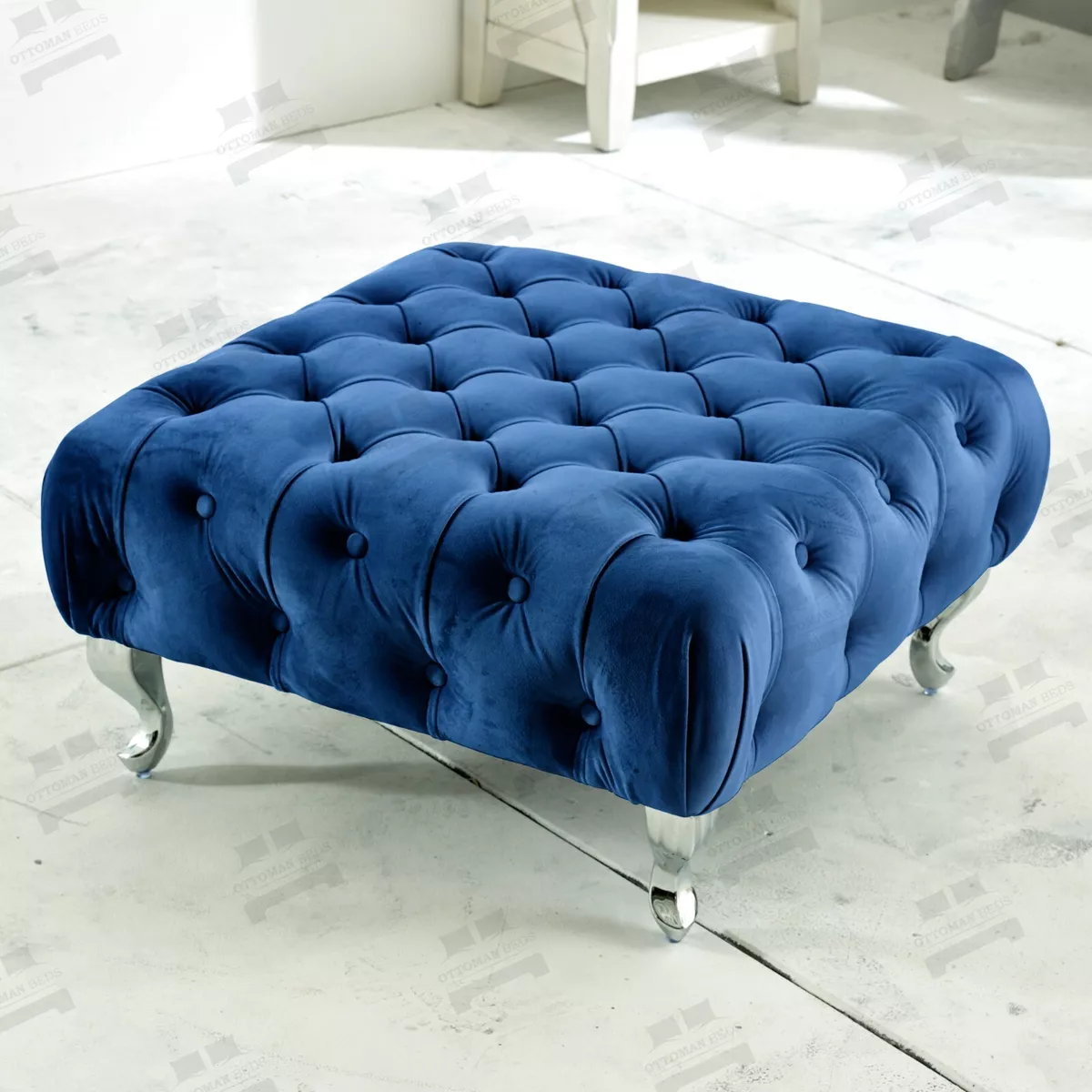 Buttoned footstool the range online