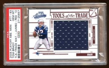 PSA 10 TOM BRADY 2005 ABSOLUTE JUMBO JERSEY GAME WORN #ED 08/10 POP 1 RARE HOF ?