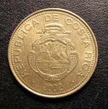 2002 Costa Rica 50 Colones Coin