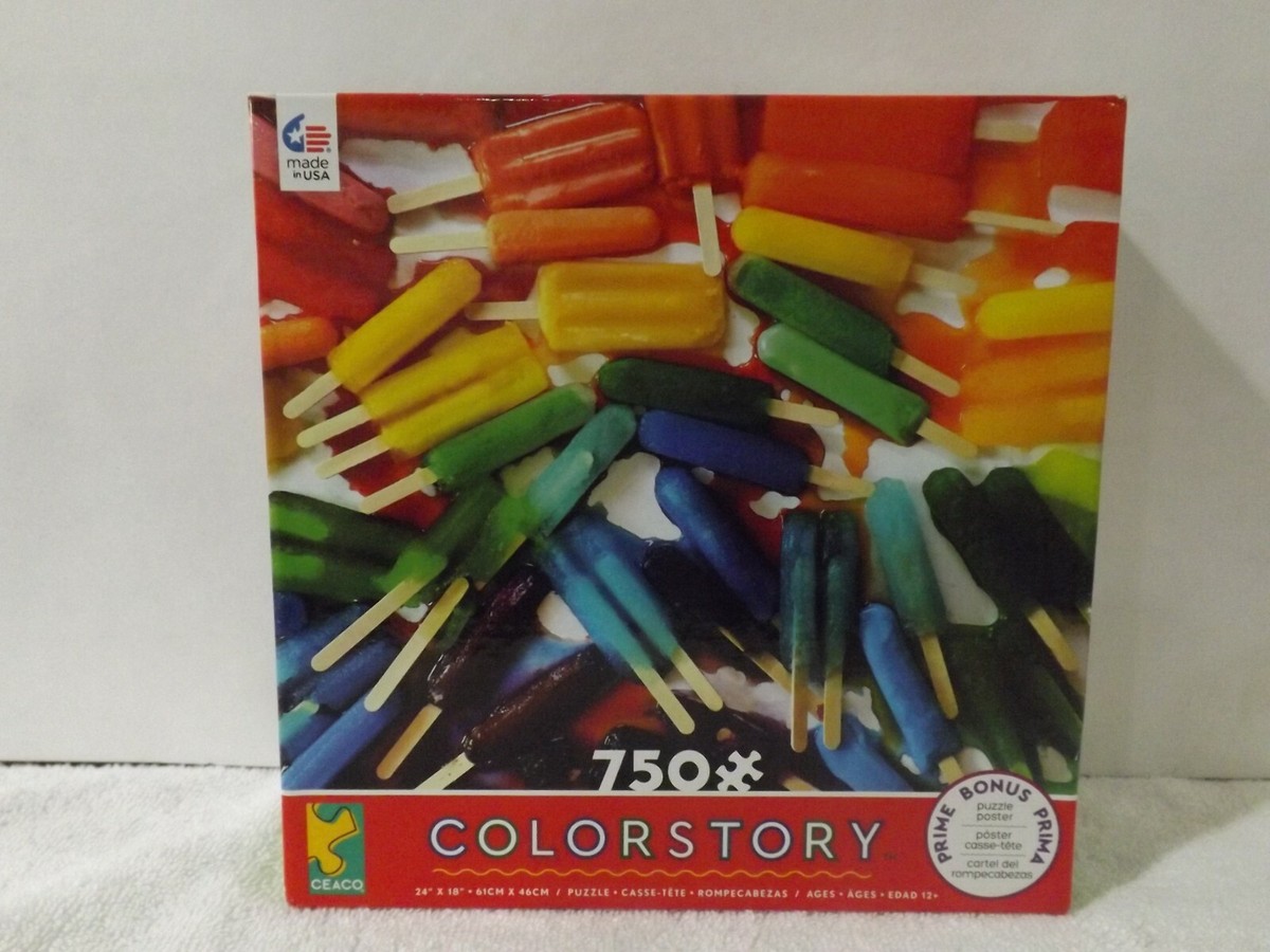 Ceaco Colorstory Stationary - 750 Piece Jigsaw Puzzle For Adults, Challenging & Portable