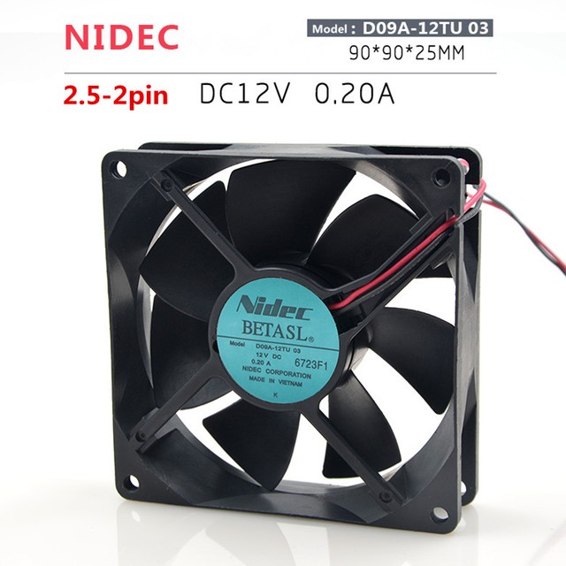 NIDEC D09A 12TU 03 Fuji Inverter Cooling Fan 12V DC 0 20A 9225 9CM EBay