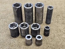 10 Snap-on SIM IMFS GSAFIE Impact Socket Set 1/2" Drive Sae 15/16 9/16 1/2"