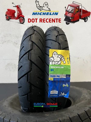3.00-10 50J COPPIA MICHELIN S1 DOT/ANNO 2025 X VESPA-PX XL SPECIAL APE 50 GOMME