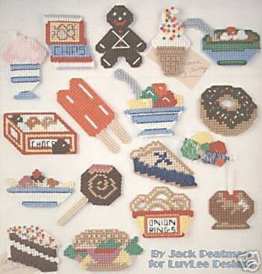 Weitere Junk Food Kühlschrankmagnete Kreuzstichkarte/Muster - 21 Designs