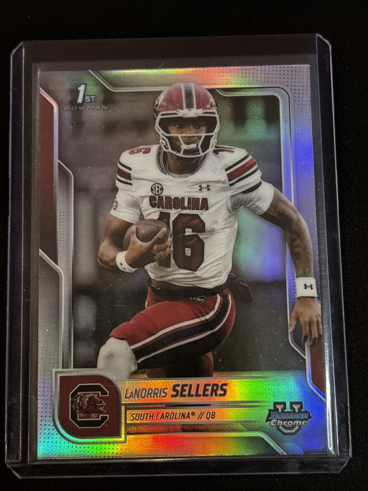 🔥LaNorris Sellers 2025 Bowman University Chrome #168 Refractor South Carolina
