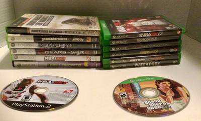 XBOX  XBOX ONE XBOX 360 Video Game Lot of 13 and One PlayStation 2 Game