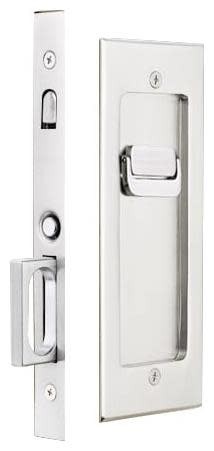 Emtek 2115-134 Modern Rectangular 7-1/4 Inch Nickel Privacy Mortise Lock