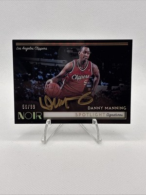 2018-19 Panini Noir - Spotlight Signatures Horizontal Danny Manning #SSH-DM /99