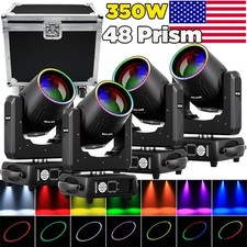 350W Beam Gobo Sharpy 48Prism Stage Lighting Moving Head Light DJ Party w/Case