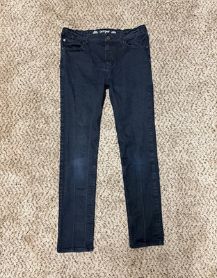Cat & Jack Boys Skinny Slim Fit Stretch Denim Jeans Dark Wash Black 16