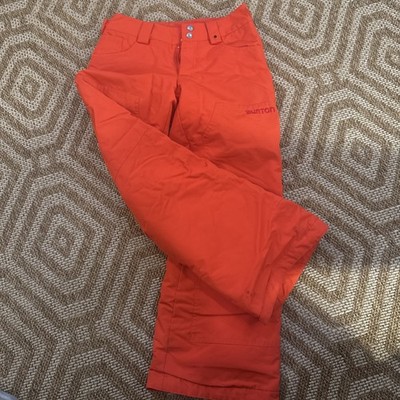 Burton Ski Ride Pants White Collection Dry Ride Medium Kids 10/12 Snow Pants
