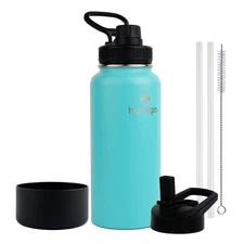 32 oz Powder Coated Double Wall Vacuum Insulated Sports Water Bottle, 18/8 St...