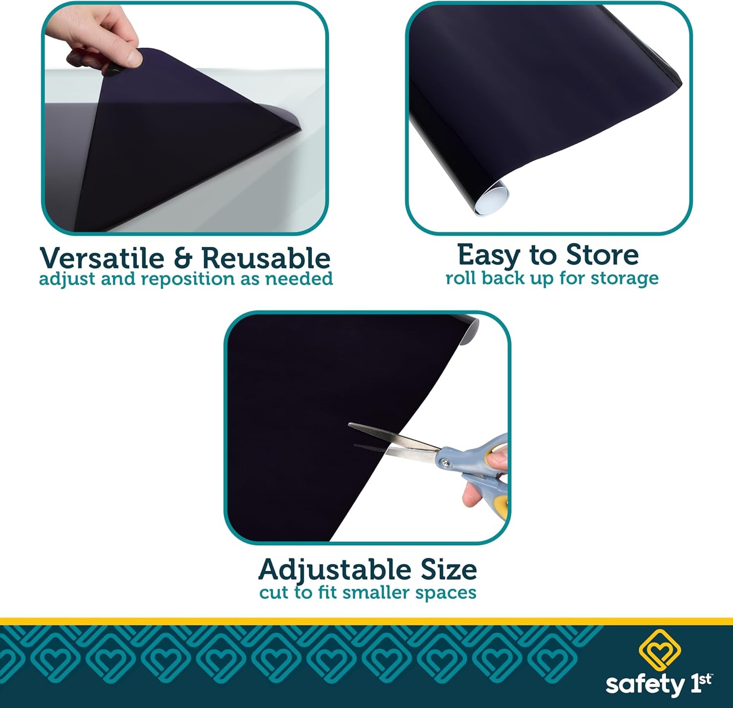 Safety 1st Cling Car Window Shades for Baby, Sun Blocker, Pack of 2, Black 