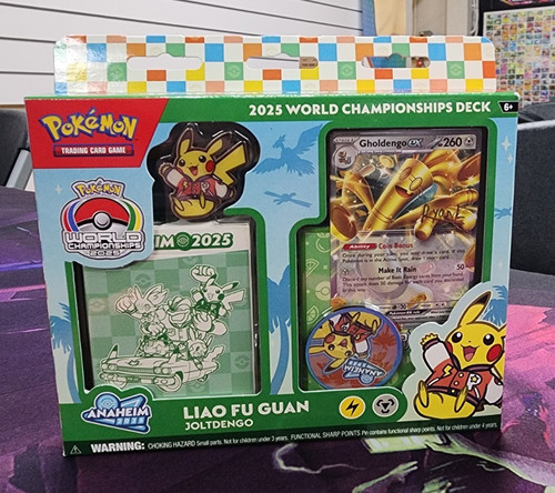 Pokemon TCG 2025 World Championships Deck Liao Fu Guan Joltdengo Factory Sealed