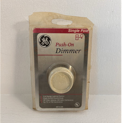 GE DI61ULM5 Push-On Dimmer Single Pole Rotary Wall Switch White 120VAC