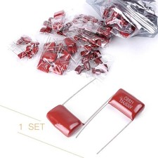 200 Pcs 630V 0.001uf 2.2uf CBB Metal Film Capacitors Assortment Kit 25 values