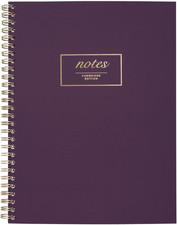 Business Notebook, Legal Ruled Paper, 6-1/2" X 9-1/2", 80 Sheets, Flexible Soft