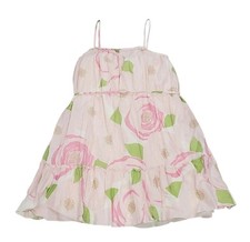 Gap Kids Girl Pink Floral Flower Wedding Party Strappy Ruffle Sun Dress 8