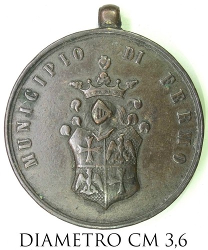 MUNICIPIO DI FERMO MARCHE AL MERITO MEDAGLIA BRONZO PREMIO REGNO D’ITALIA - Picture 3 of 6