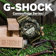 CASIO G-SHOCK GD-120CM-5 Camo Military Watch Digital Shock Resistant Waterproof