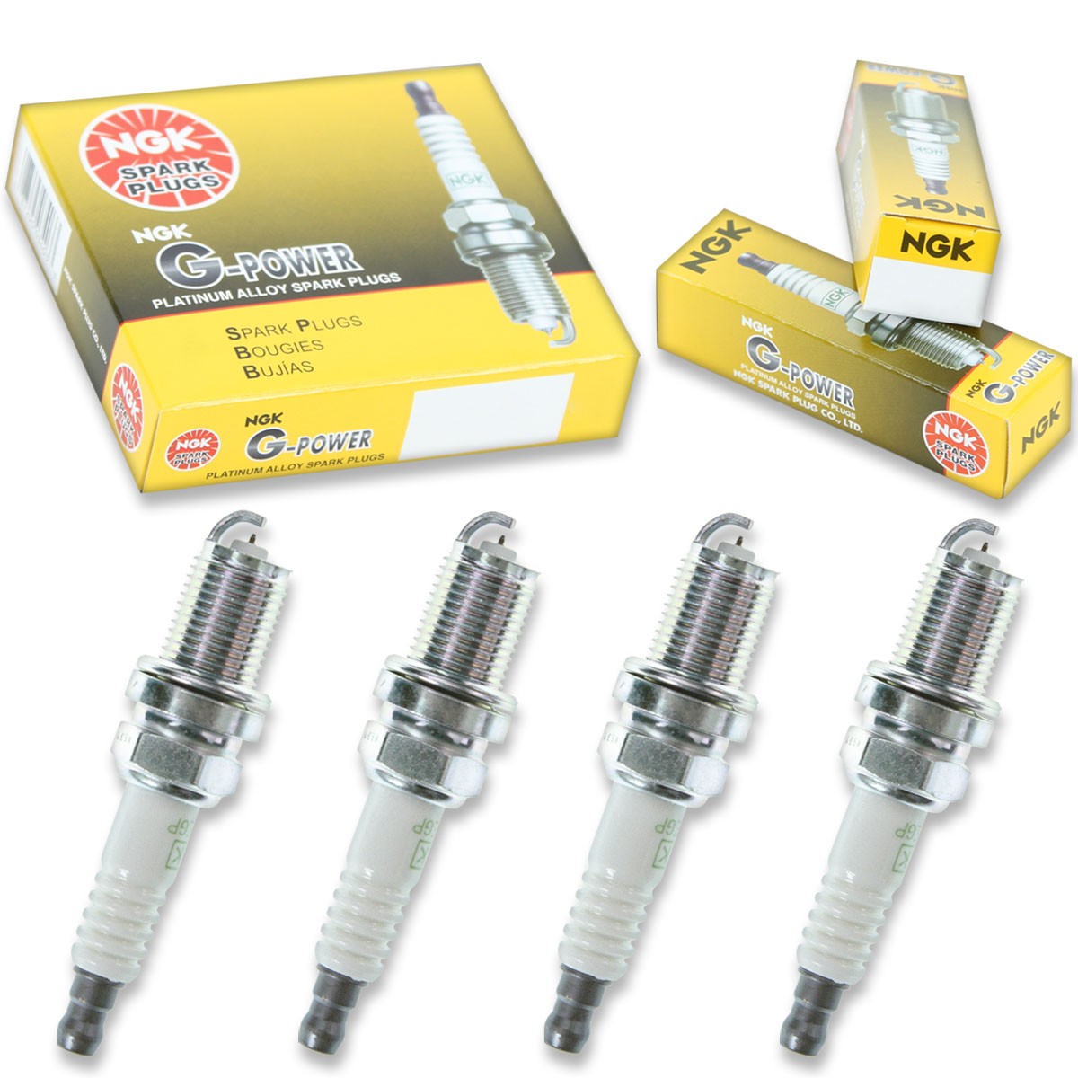 4 pcs NGK G-Power Spark Plugs for 2005-2007 Chevrolet Cobalt 2.0L L4 - hp
