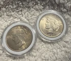 2 1922 United States Silver Peace Dollar Coins! Great Condition *Fast Shipping*