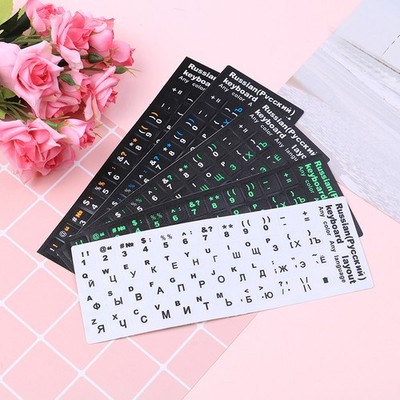 Russian standard keyboard layout sticker letters on replacement  A JA Rf-y