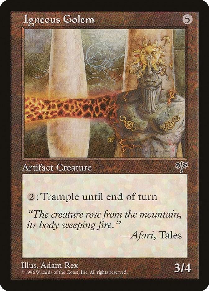 Igneous Golem UC Mirage Magic: The Gathering NM/M