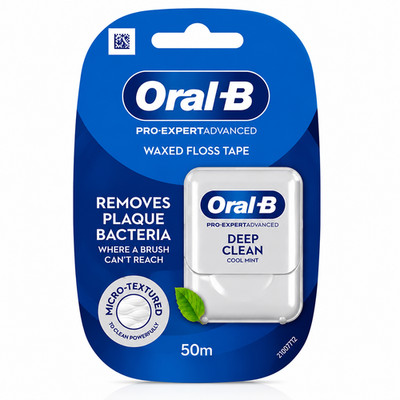 Oral-B Pro-Expert Advanced Deep Clean Cool Mint Wachs Zahnseide Tape 50m 3,6,12er Pack