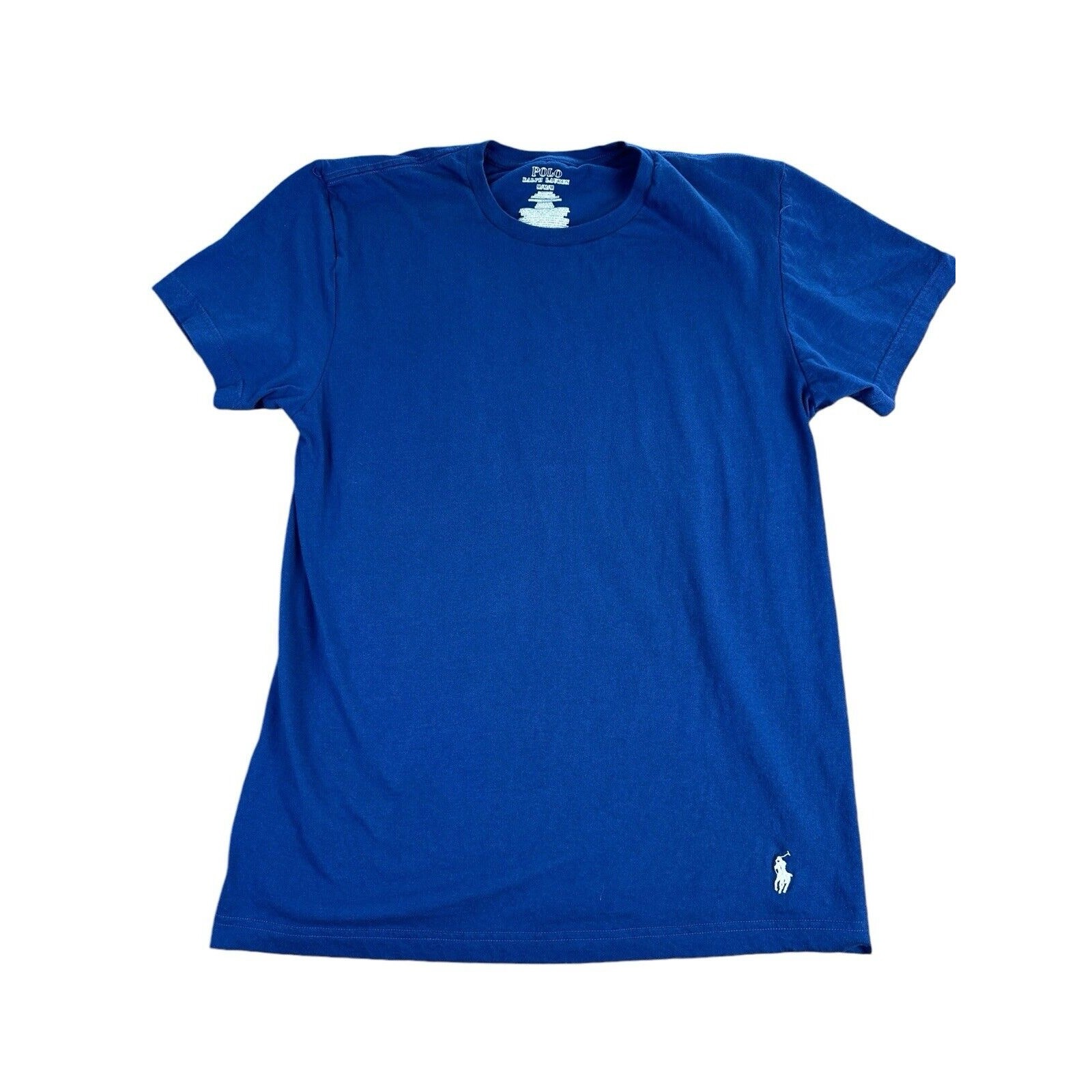 Polo Ralph Lauren adulto MEDIA blu bianco pony logo casual maglietta uomo