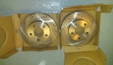 Max Advanced Brakes Premium XD Cross-Drilled Front Rotors 