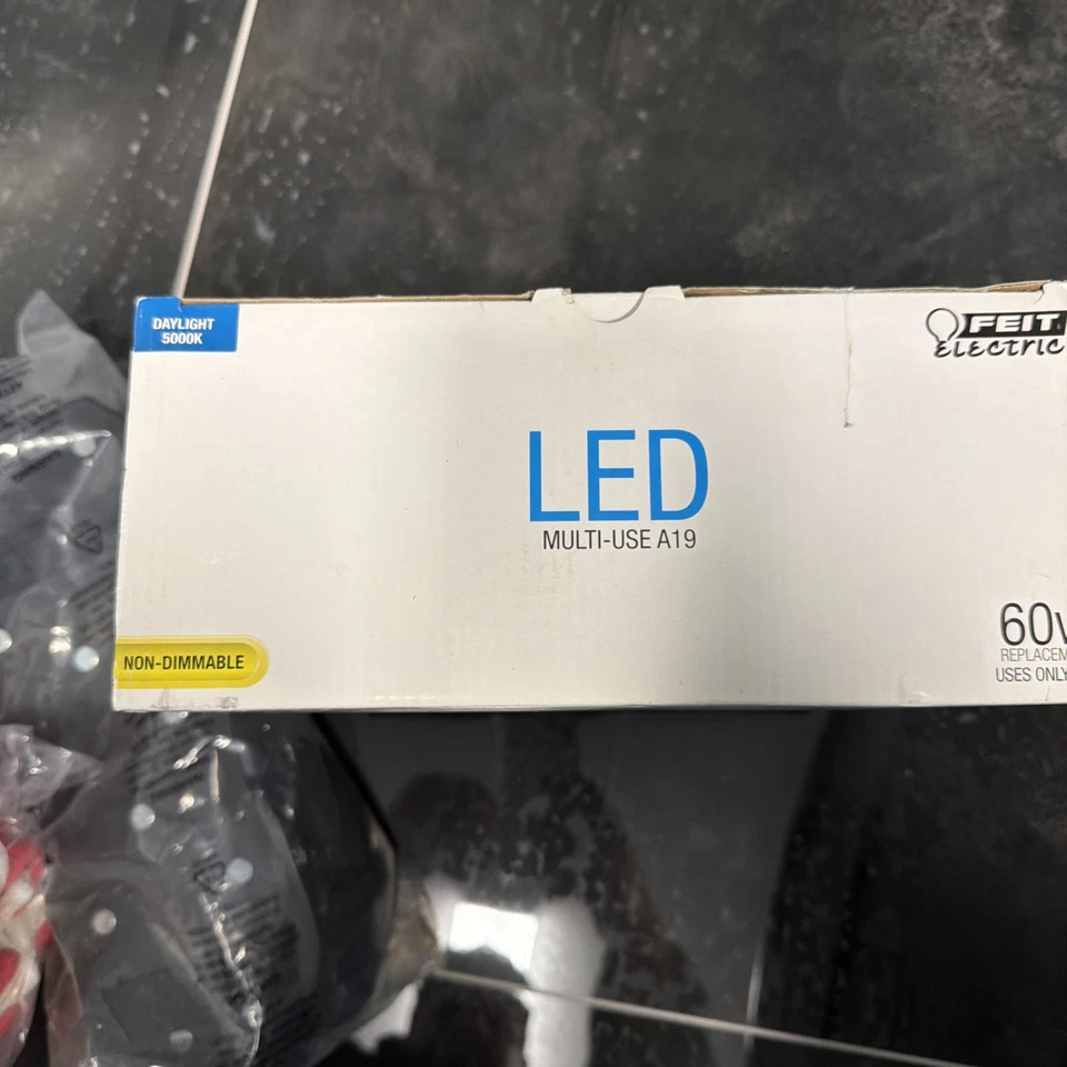 Feit Electric A19 E26 (Medium) LED Bulb Daylight 60 Watt Equivalence 10 pk - Image 2 of 2