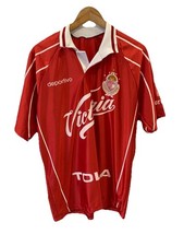 Vintage Toluca FC Soccer Jersey #23 Abundis Red Victoria Corona Mens XL...#69