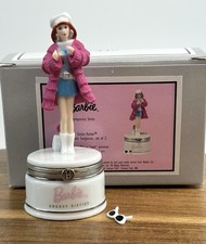 PHB Porcelain Hinged Trinket Box Barbie Groovy Sixties