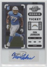 2022 Panini Contenders Optic Rookie Ticket Auto Zion Johnson #207 Auto 7l6