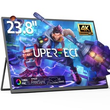 23.8" 4K Larger Portable Monitor Computer Display HDMI USB C For Laptop Game PS5