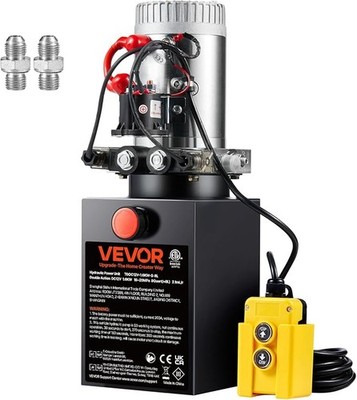 Double Acting 8 Quart Hydraulic Pump 12V 3200 PSI