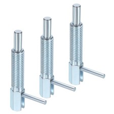 3Pcs Retractable Indexing Plunger Pin, Carbon Steel M10 Spring Plunger