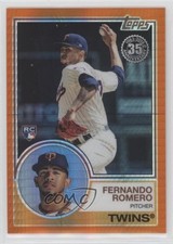 2018 Topps Silver Pack 1983 Design Chrome Orange 15/25 Fernando Romero #111 s7f