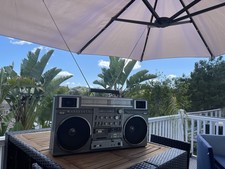 JVC RC-M90JW Vintage Boombox AM/FM Radio Cassette Recorder Silver/Black