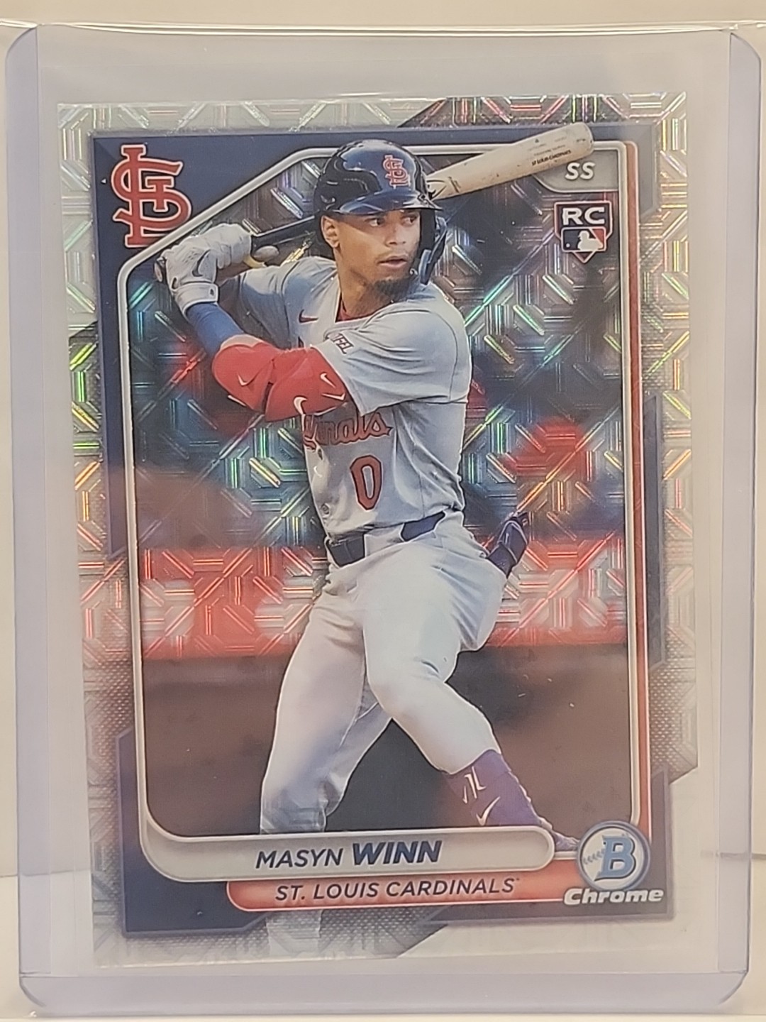 2024 Bowman Chrome Mega Masyn Winn Mojo Refractor RC #61 St. Louis Cardinals 