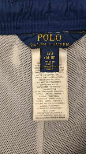 Polo Ralph Lauren Pony Drawstring Mesh Lined Swim Trunks Youth Boys Large 14-16 - Picture 3 of 4