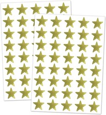 1000 Pack, Gold Foil Star Metallic Stickers, 0.6" Diameter