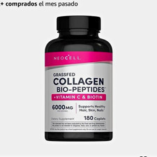 NeoCell Grass Fed Collagen Bio-Peptides 6000 mg + Vitamin C & Biotin 180 Caplets