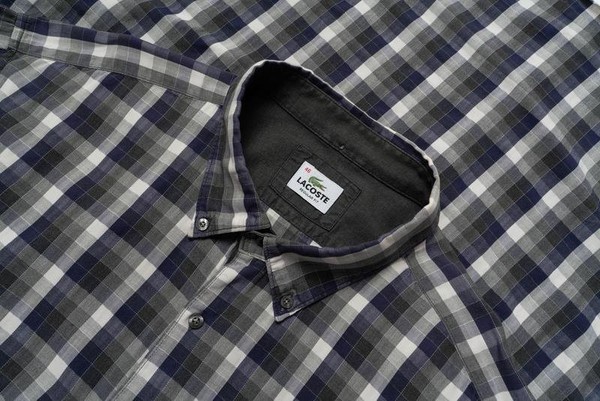 Men Lacoste Shirt Navy Cotton 44 / XXL / 52