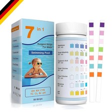 7-in-1 Pool-Teststreifen Wasserqualität prüfen, Schnelltset für Spa, Schwimmbad