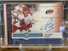 2024-25 Upper Deck Ultimate Jackson Blake Ultimate Emblems Auto 10/10 Rookie