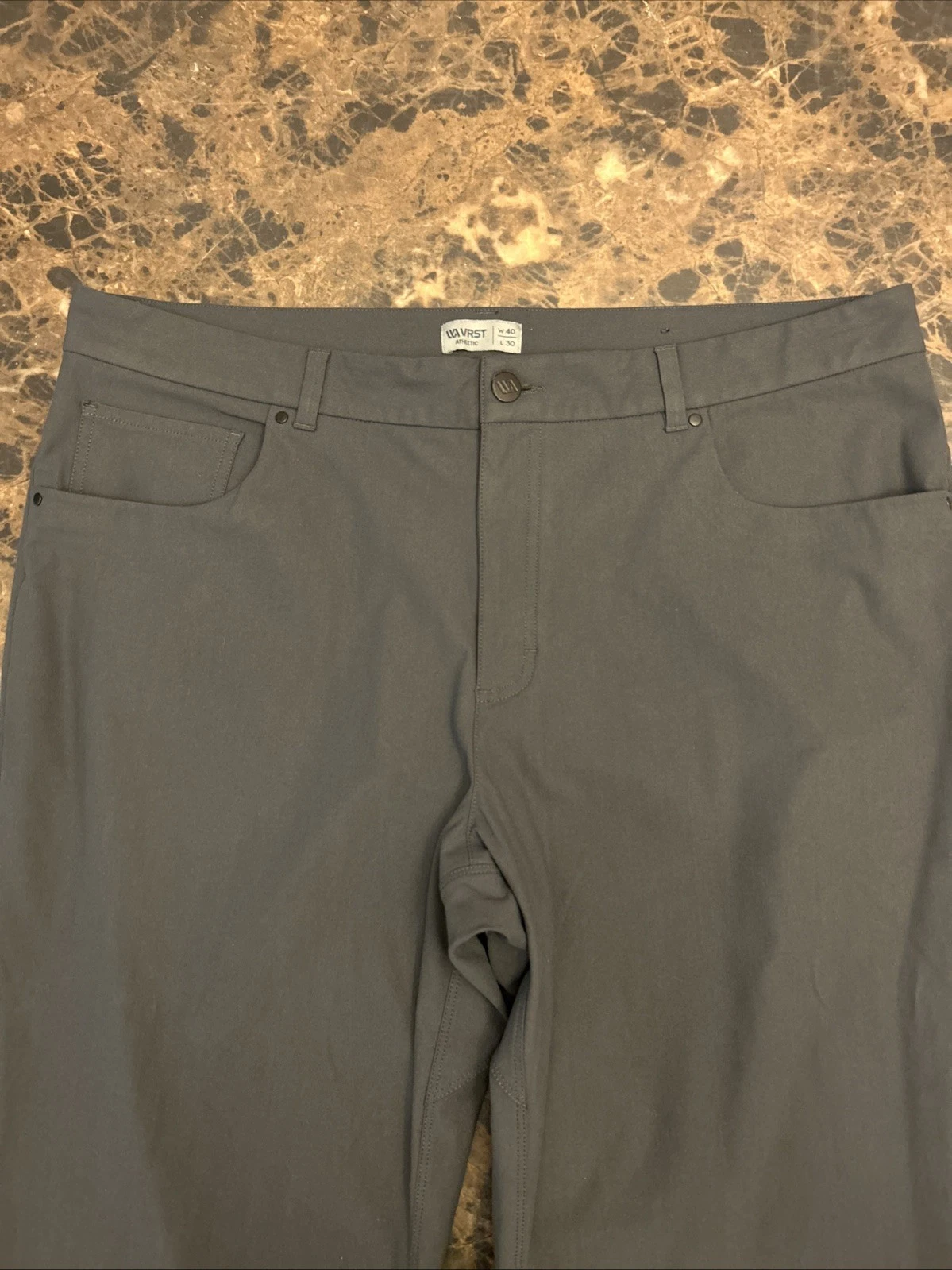 VRST Performance Pants Mens Gray 5 Pocket Golf Stretch Pants Size 40x29